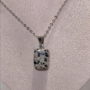 Dalmatian jasper Stone Pendant Necklace